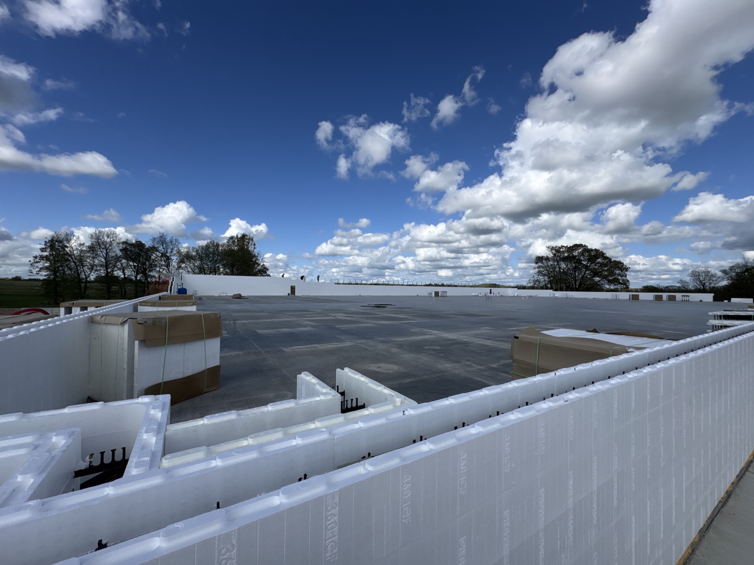 Block 360 insulated concrete forms on a large construction project