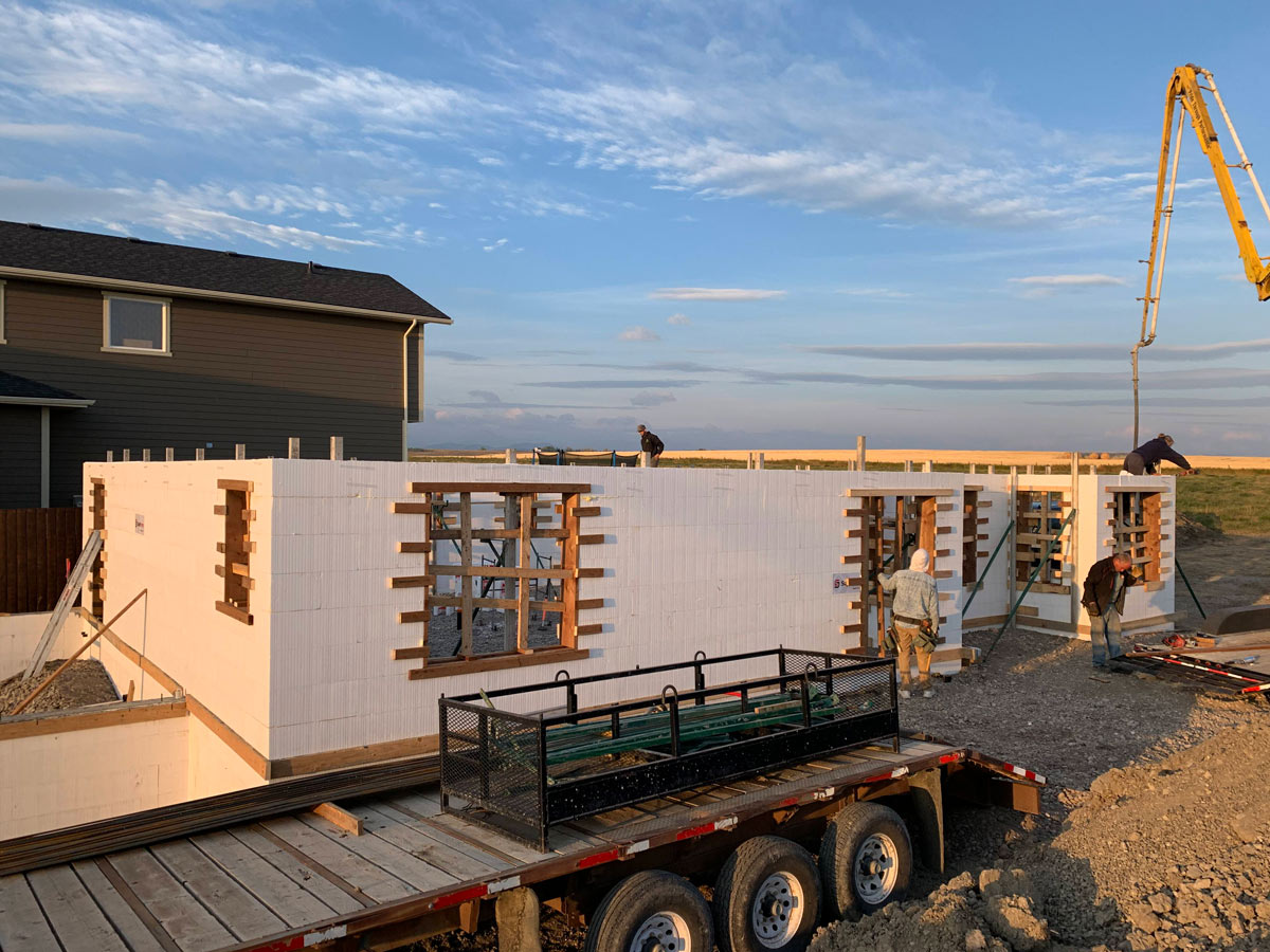 Superform insulated concrete wall installation